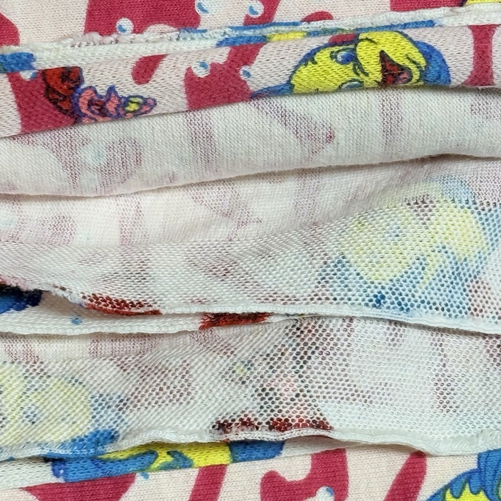 90s Disney Little Mermaid Cotton Knit Fabric‎ 2.5 Yds X 60" Sebastian Flounder - Picture 5 of 5